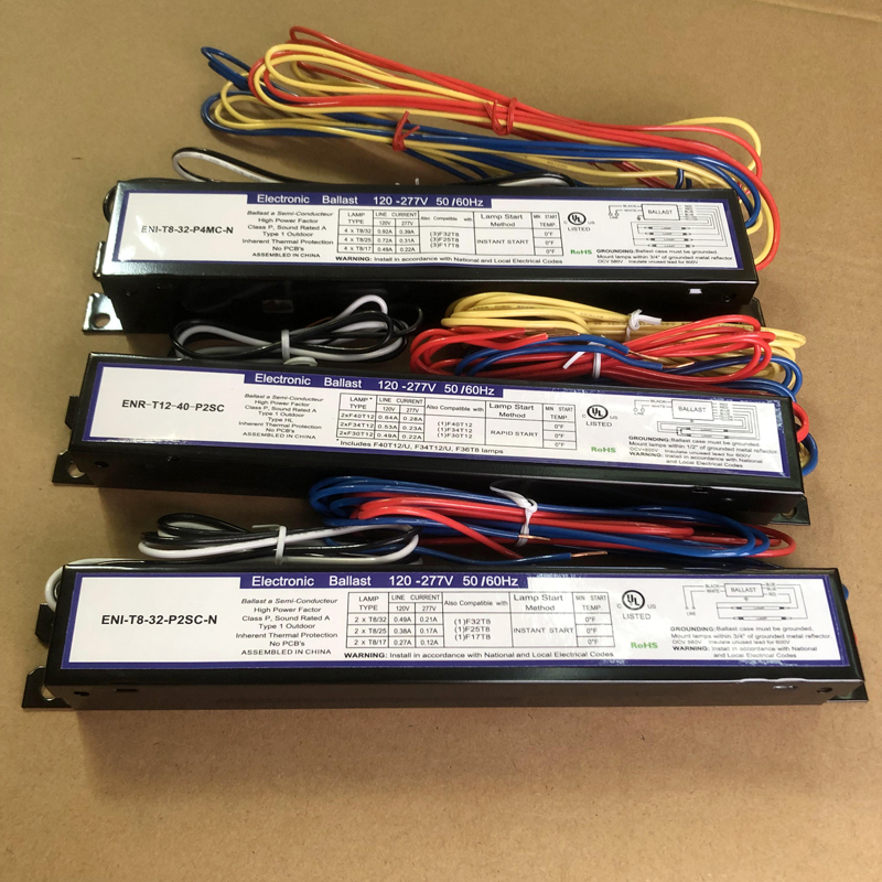 120-277v 50-60hz T12 Electronic Ballast 40 Watt Fluorescent Ballast for 2lamps