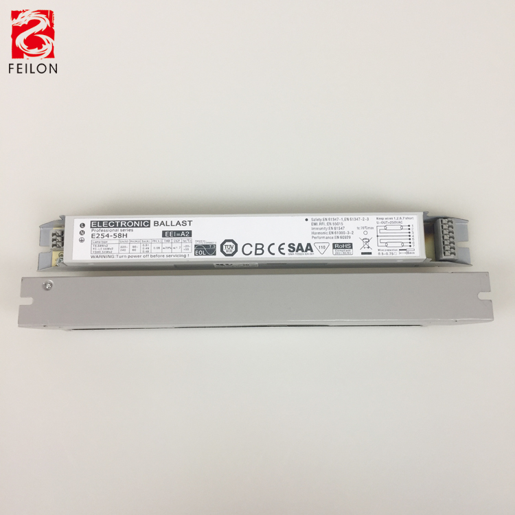 220-240V 2x54-58W Fluorescent Lamp Electronic Ballast
