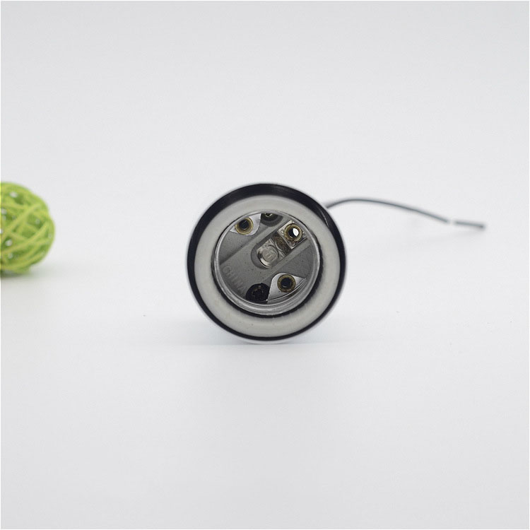 E27 Screw Lamp Holder Cooling Hole Lamp Cup with Wire Ceramic Lamp Holder Chandelier Lighting Fittings