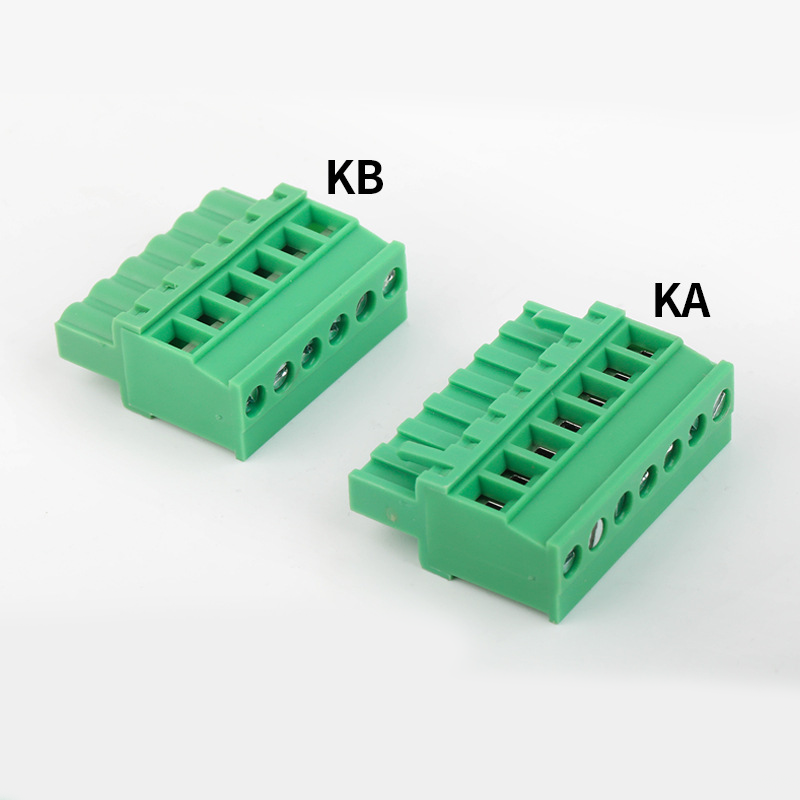 Horizontal wiring screw connect plug-in plug terminal 2EDGKA-5.08 2EDGKB-5.08mm Copper contact plug male terminal block connector