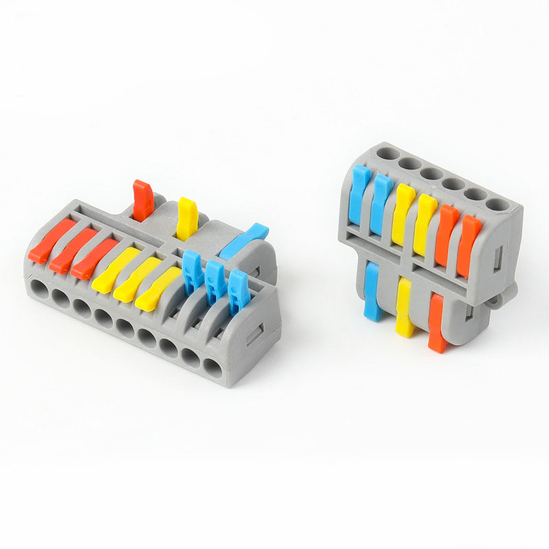 3-in-6-out 3-in-9-out DF-63 DF-93 Quick Connect Terminal with Screw Fixed Wire Connector