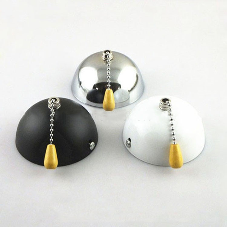 Pull Rope Switch Box Semi-circular Ceiling Seat with Pull Wire Fan Lamp Lighting Accessories