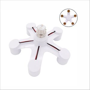 Directly Supply B22 to Five-head B22 to 5E27 Lamp Holder Conversion Lamp Socket