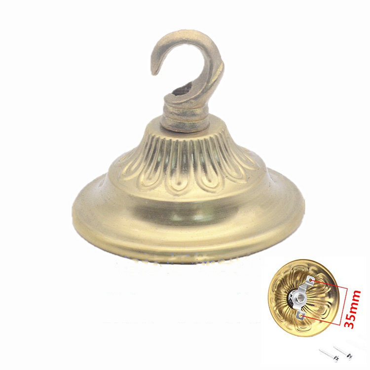 Pure Copper Hook Hook Crystal Lamp Chandelier Ceiling Plate Lamp Holder Base Lighting Fixture Accessories