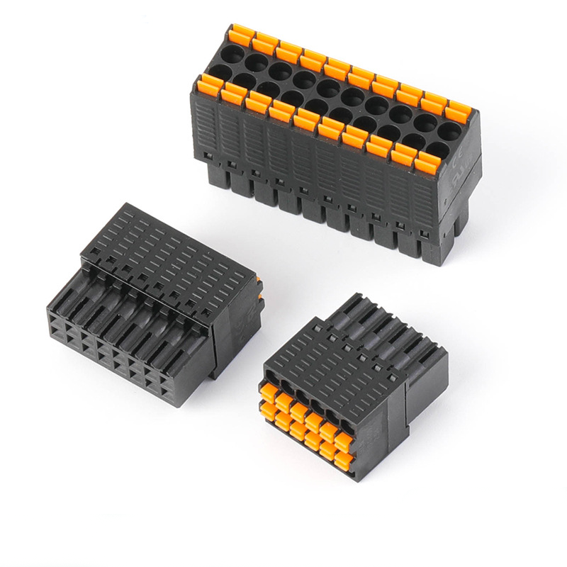 15EDGKNHB-2.54mm Double-layer Spring Plug-in Terminal Block Screwless Compact male Plugable Terminal Block