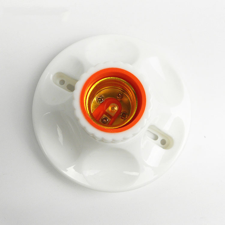 Factory Wholesale 120mm Lamp Holder E27 Thread Flat Lamp Holder LED Copper Column Wiring Light Socket