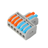 Mini Size 2 in 4 Out 3 in 6 Out Lever Nut Spring Wiring 32A High Current Junction Box Power Cable Spliter Fast Terminal Block Connector DF-42 DF-63