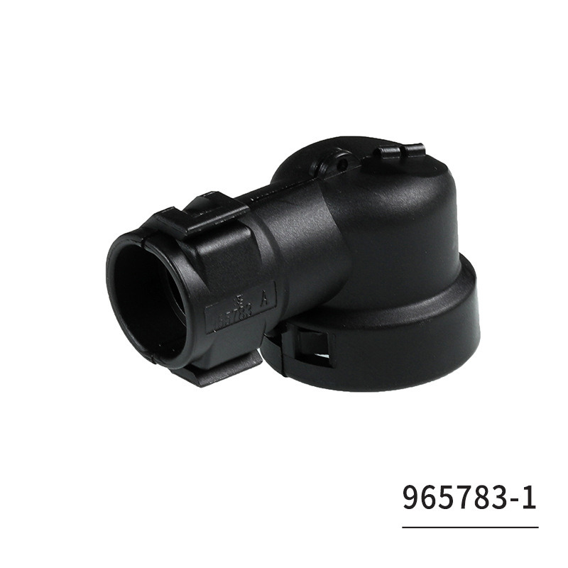 Curved Sheath - Compatible with 4-pin and 6-pin Circular Connectors - Pipe Sheath Fixing Snap-on Clip Tail Clamp 965783-1