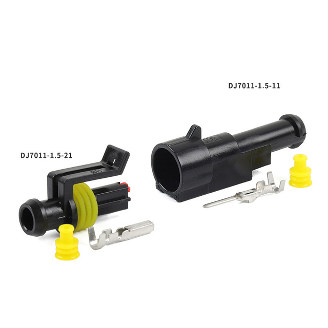 1-hole Automotive Waterproof Connector for Xenon Lamp Wiring Harness Connector for HID Male-female Plugs DJ7011-1.5-11/21