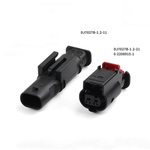 DJ7027B-1.2-11/21 Waterproof Connector 2-pole Wiring Plug Male-Female Connection Terminal 0-2208915-1