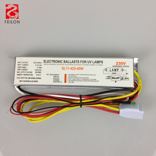 40w Ballast for Uv Lamp with Led Indicator And 4pins Connector Uv Ballast Lamp