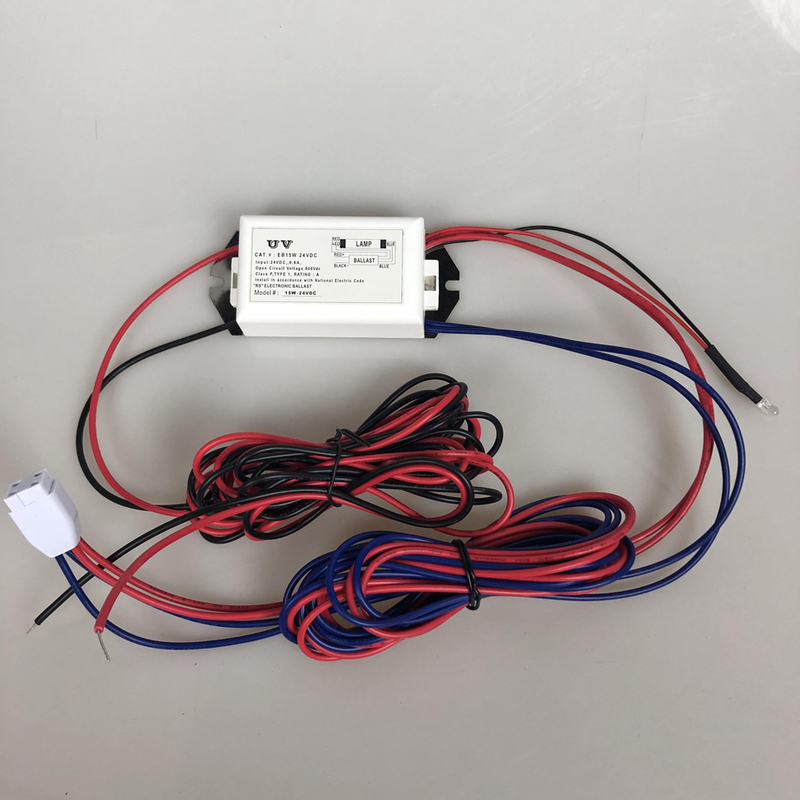 24v Dc Power Supply Uv Ballast for 15w Uv Lamp Accept Customized Wire Length