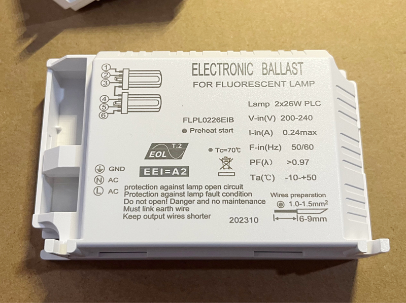 Electronic Ballast 2x26 Dimming Pl Dimmable Ballast 0-10v/1-10v