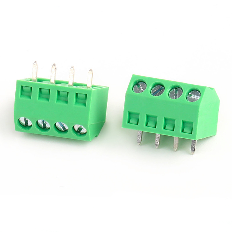 127S-3.5mm 3.81mm 45 Degree Wiring Screw PCB Terminal Block Copper Environmentally Friendly Solder Plate 127S Connector