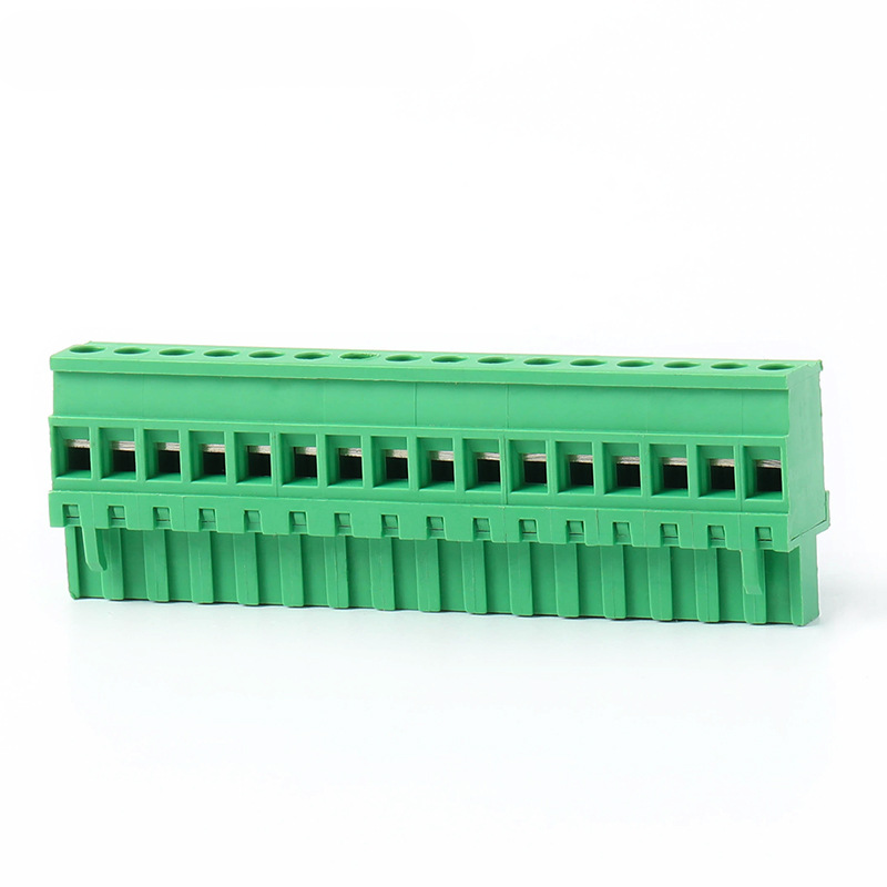 Horizontal wiring screw connect plug-in plug terminal 2EDGKA-5.08 2EDGKB-5.08mm Copper contact plug male terminal block connector