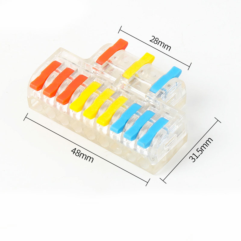 3-in-6-out 3-in-9-out DF-63 DF-93 Quick Connect Terminal with Screw Fixed Wire Connector
