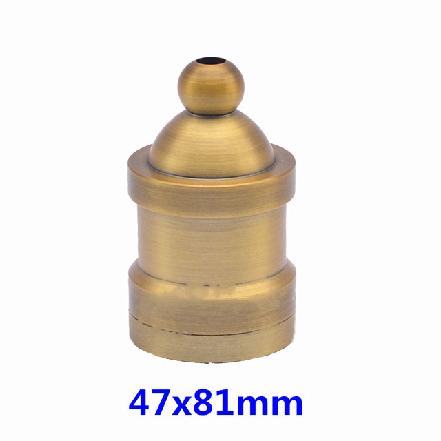 Edison Retro Aluminum Lamp Holder Ceiling Gold Bronze bar Creative Coffee Clothing Store Lighting Fixture Accessories