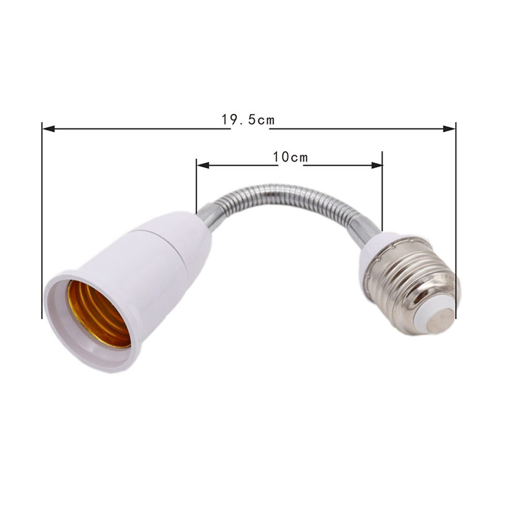 Wholesale E27-E27 Universal Lamp Holder Conversion Lamp Holder Plus Hard Hose E27 to E27