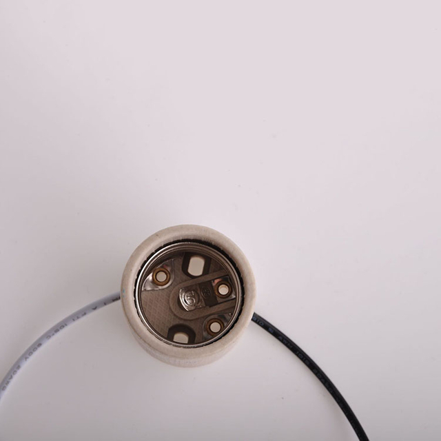 E26 Copper Nickel Plated Ring Ceramic Lamp Base Lamp Socket Screw Ceramic Led Lamp Holder