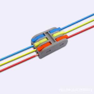 Mini PCT-2-3M Integrated Wire Connector, Three-Phase Conductor Butt Joint, 3-In-3-Out for Flexible Cords, Rated for 2.5mm² Wire Gauge