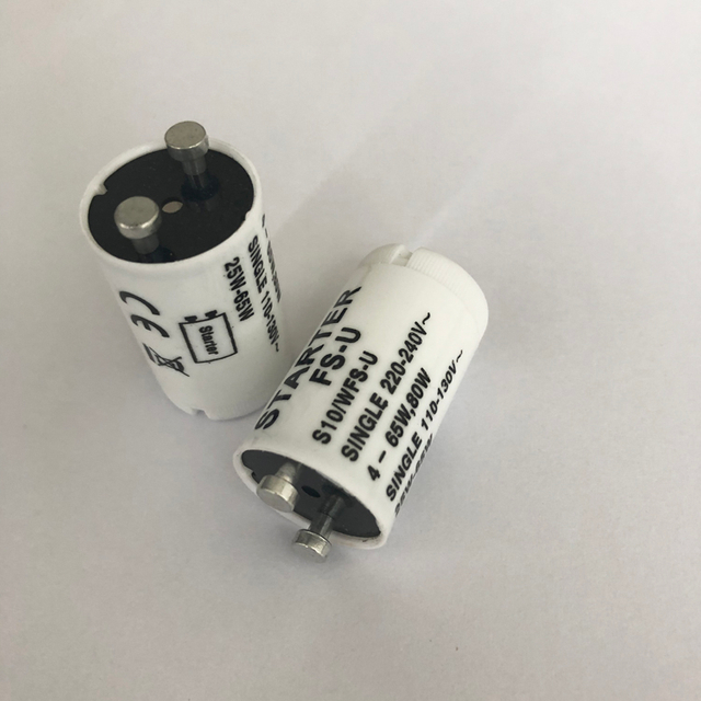 S10 4-65w Fluorescent Starter 220-240v FS-U Single Fluorescent Light Lamp Starters