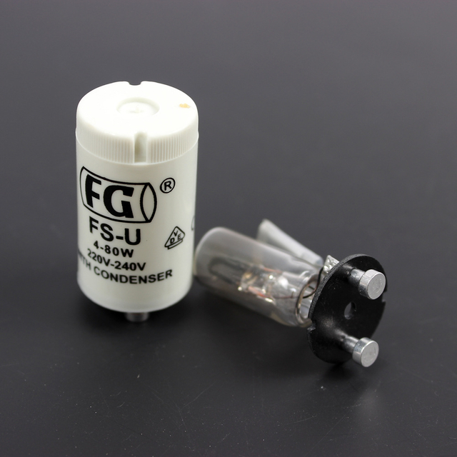 4-80w Fluorescent Starter CE Certificated 220-240V FS-U Lamp Starter with Condenser