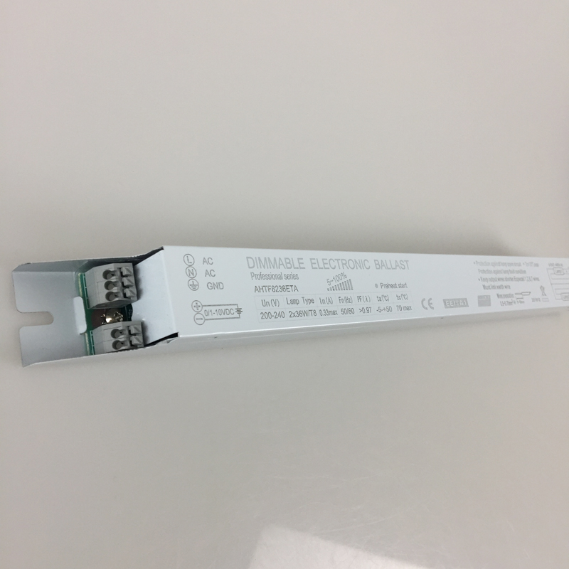 T8 Electronic Ballast 2*36w 0-10v T8 Dimmable Fluorescent Ballast
