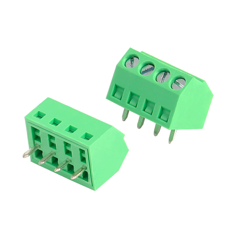 127S-3.5mm 3.81mm 45 Degree Wiring Screw PCB Terminal Block Copper Environmentally Friendly Solder Plate 127S Connector