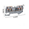 PT2.5-QUATTRO two in two out quick connect terminal spring insertion type tool free din rail terminal block