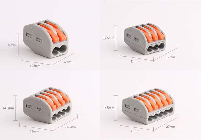 Replace Wago 222-412 222-413 222-415 PCT Junction Box Universal Lever Nut Fast Wire Connector