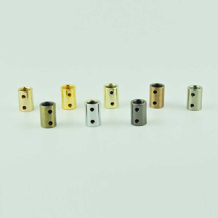 M10 Inner Thread Lighting Connector Iron Fittings Inner Thread Pipe Joint Straight Double Pass Lamp Fittings