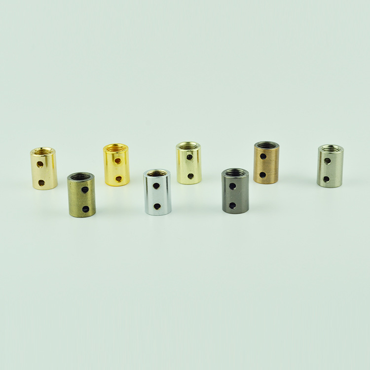M10 Inner Thread Lighting Connector Iron Fittings Inner Thread Pipe Joint Straight Double Pass Lamp Fittings