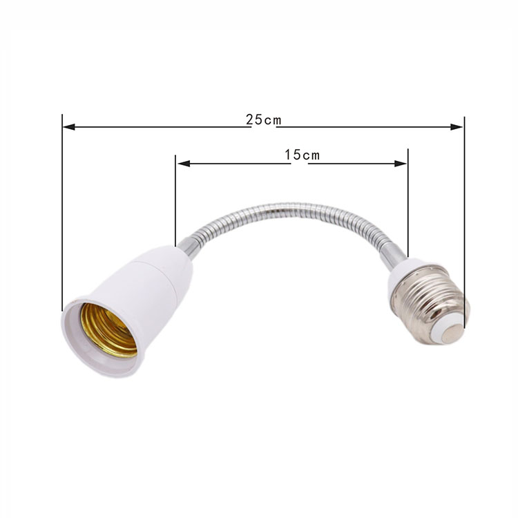 Wholesale E27-E27 Universal Lamp Holder Conversion Lamp Holder Plus Hard Hose E27 to E27