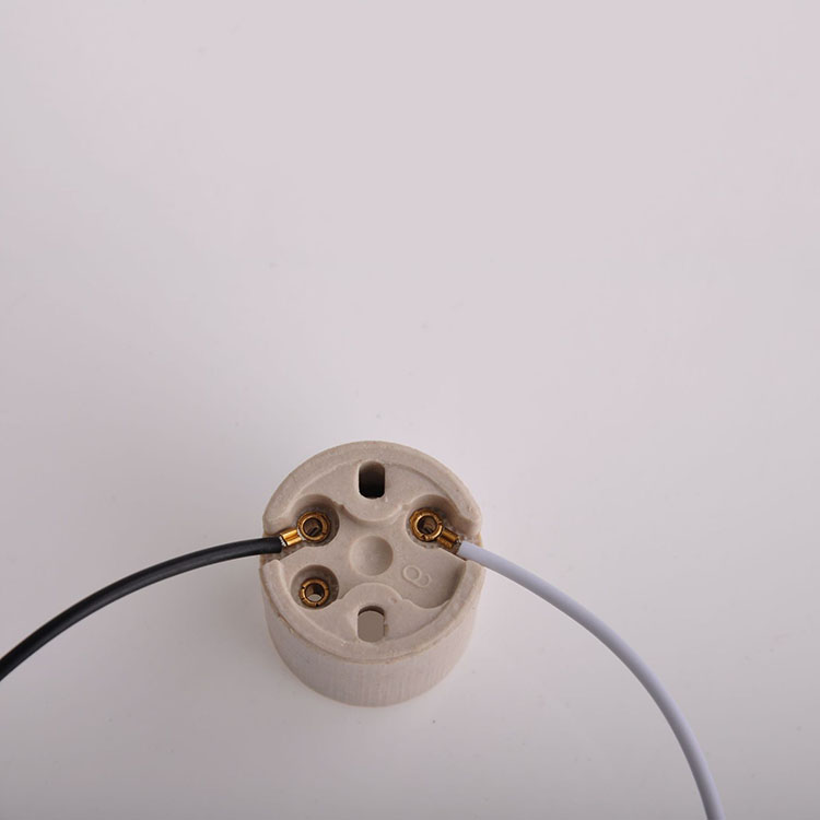 E26 Copper Nickel Plated Ring Ceramic Lamp Base Lamp Socket Screw Ceramic Led Lamp Holder