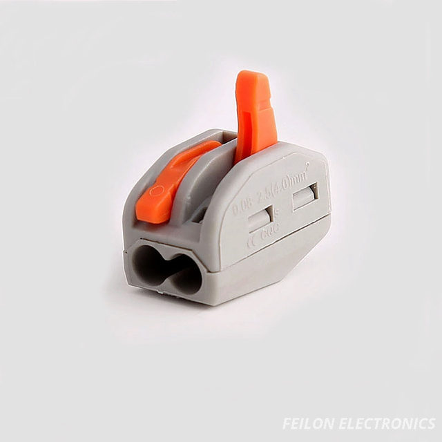 Replace Wago 222-412 Lever Nut Reusable Spring Wiring 2 Way Terminal Connector Widely Using for Junction Box Ceiling Lighting Table Lamp Wire Connect