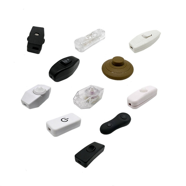 304 In-line Rocker Switch US/EU/JP/KR Standard Flexible Cable Button Switch