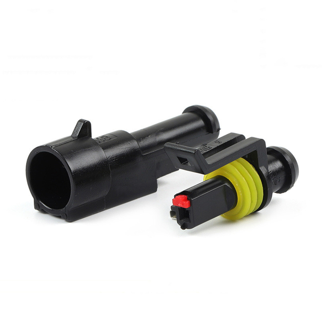 1-hole Automotive Waterproof Connector for Xenon Lamp Wiring Harness Connector for HID Male-female Plugs DJ7011-1.5-11/21