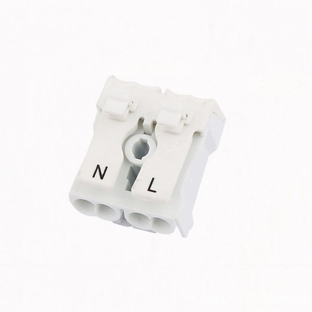 DIY 923-2B Button Press Type Screw-Free 2-Position P02 LED Lamp Quick Wiring Terminal Block