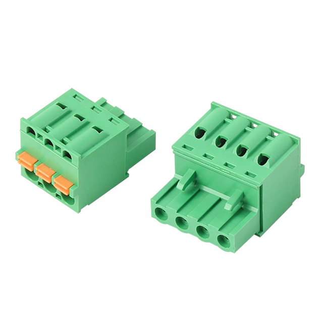 2EDGKD 5.08mm Spring-Clamp Quick-Connect Terminal Block No Soldering, No Screws, Fast Plug-In Pluggable Terminal Connector