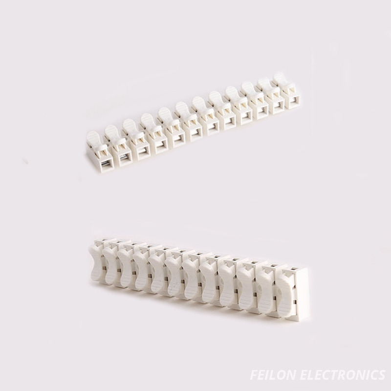 CH-12 Core Press Type Terminal Block, 12 Position Quick Connect Terminal Block, Lamp Parallel Connector, Wire Clamp