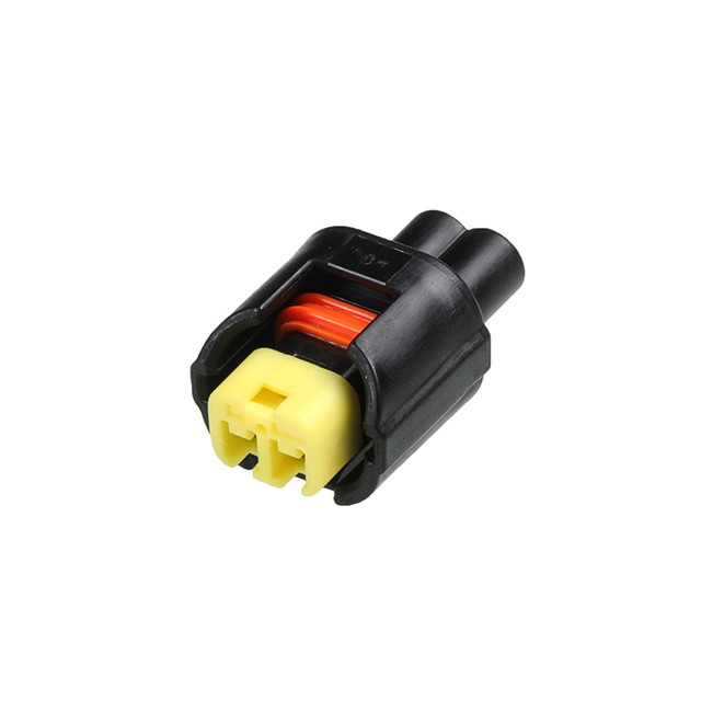 Automobile waterproof connector for 2-hole vehicle wiring harness connector plug cover with terminal plugs DJ7022-1-21