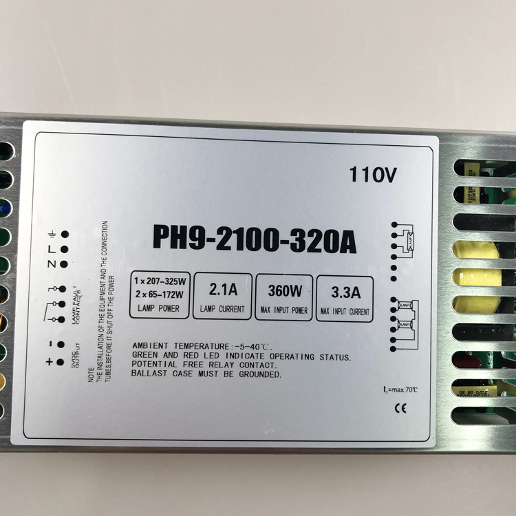 110vac Uv Germicidal Ballast 320W PH9-2100-320A Ultraviolet Ballast for Uvc Lamps Sterilize Water