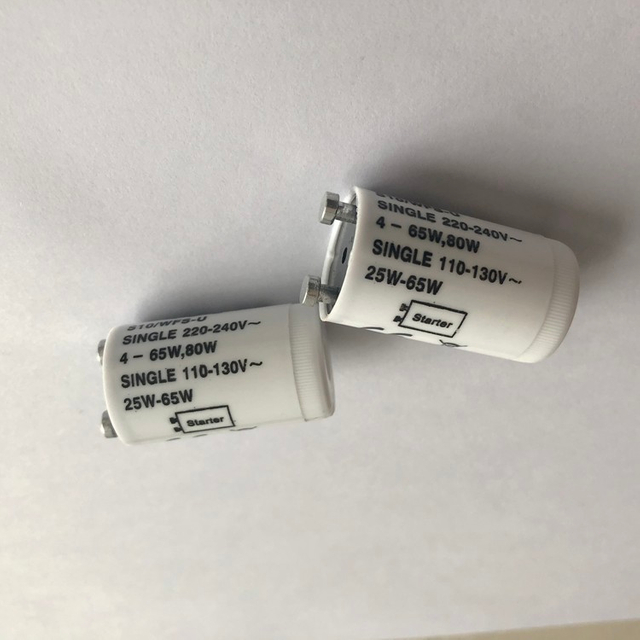 S10 4-65w Fluorescent Starter 220-240v FS-U Single Fluorescent Light Lamp Starters