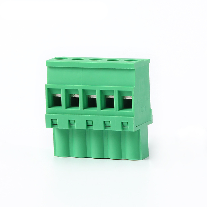 Horizontal wiring screw connect plug-in plug terminal 2EDGKA-5.08 2EDGKB-5.08mm Copper contact plug male terminal block connector
