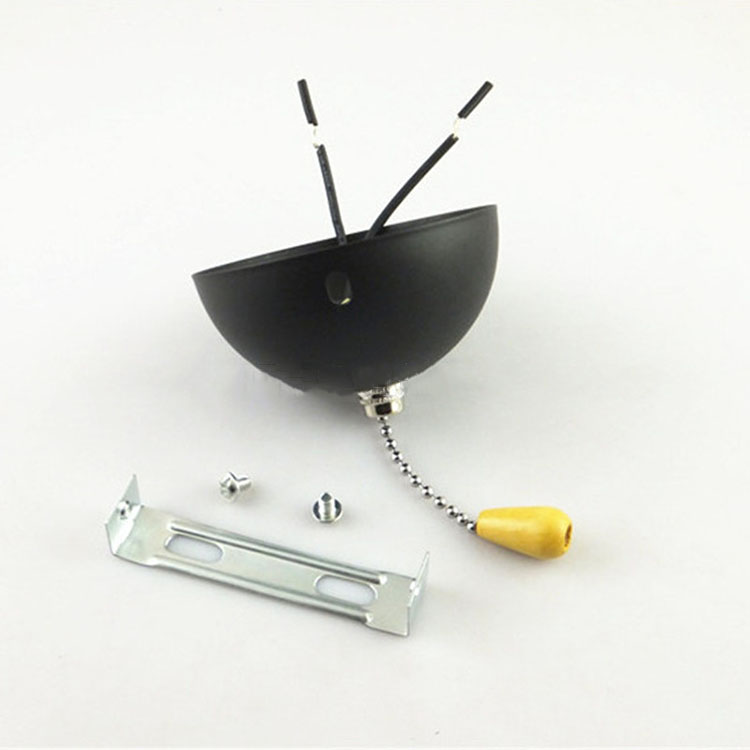 Pull Rope Switch Box Semi-circular Ceiling Seat with Pull Wire Fan Lamp Lighting Accessories