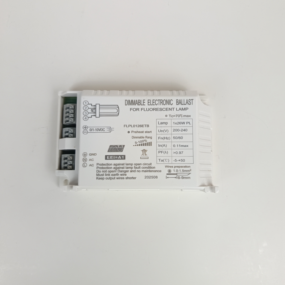 0/1-10v Dimming Electronic Ballast 26W PLL 220V-240V