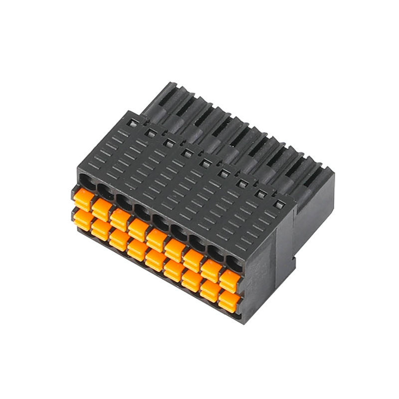 15EDGKNHB-2.54mm Double-layer Spring Plug-in Terminal Block Screwless Compact male Plugable Terminal Block