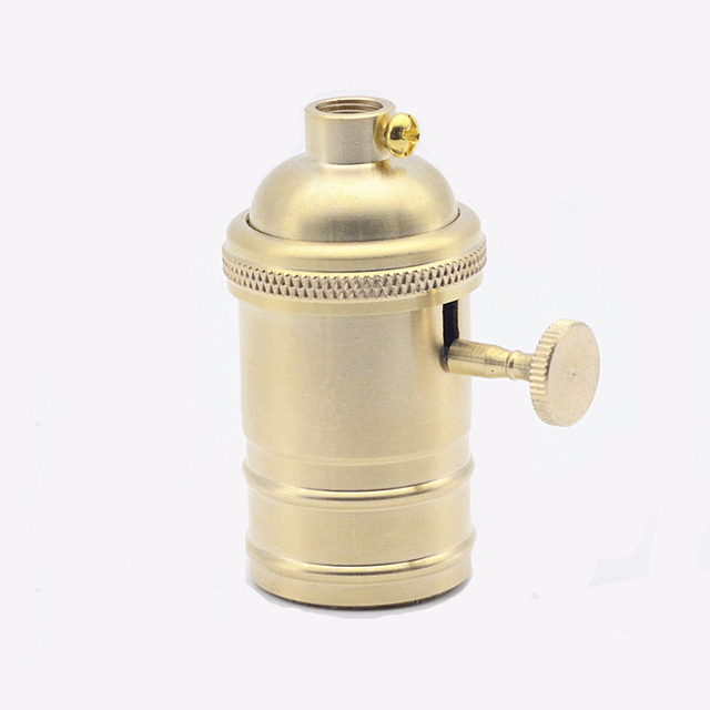 E27 Screw Mouth Pure Copper Chandelier Table Lamp Floor Lamp Retro Lamp Holder Brass Lighting Accessories