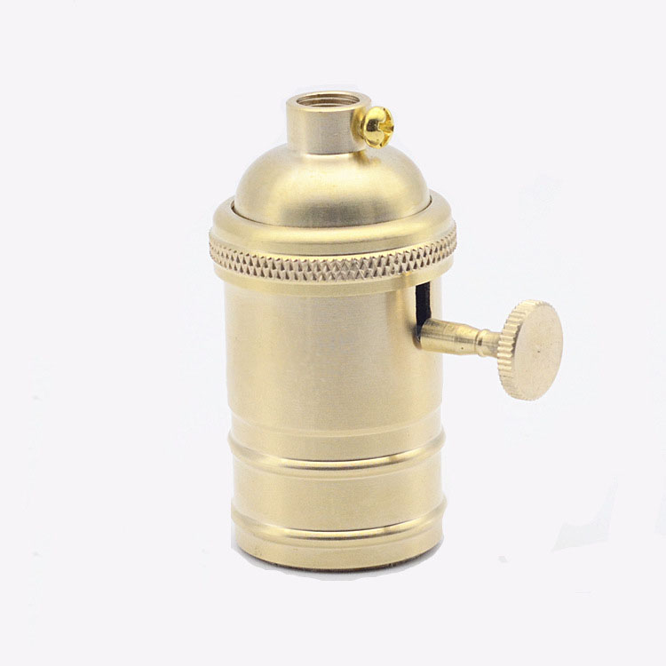 E27 Screw Mouth Pure Copper Chandelier Table Lamp Floor Lamp Retro Lamp Holder Brass Lighting Accessories