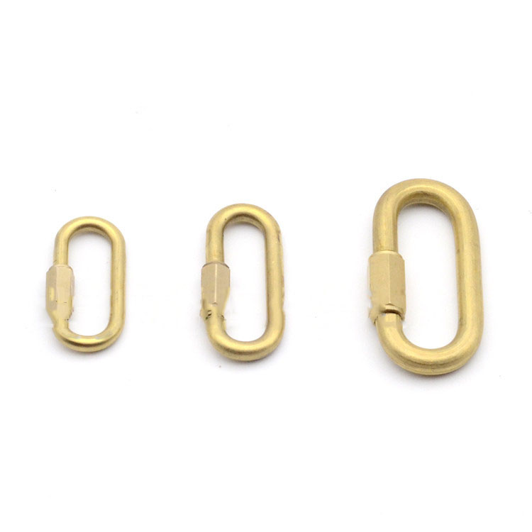Pure Copper Connecting Buckle Crystal Lamp Closed Hanging Chain Hanging Plate Carabiner Lighting Lamp Accessories